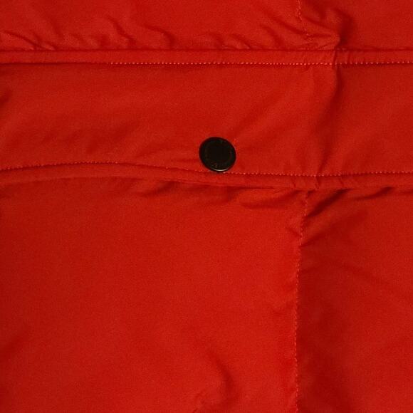 BCBG Red Short Eco Fill Boxy Hoodie Hooded Puffer Jacket ~ size XS, NEW - Picture 5 of 7